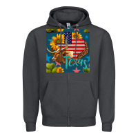 Smoke 4th of july texas map with cow seamless pattern Zipper Hoodie - BundleAndBundleShop