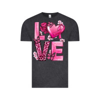 Vintage Black Love Cancer with Heart Vintage Tee - texasbilliewilder