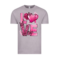Vintage Zinc Love Cancer with Heart Vintage Tee - texasbilliewilder