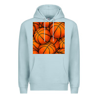 Blue Mist basketball seamless pattern Premium Hoodie - BundleAndBundleShop