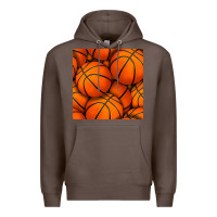 Coffee basketball seamless pattern Premium Hoodie - BundleAndBundleShop