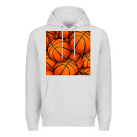 Dove Grey basketball seamless pattern Premium Hoodie - BundleAndBundleShop