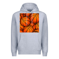 Heather Grey basketball seamless pattern Premium Hoodie - BundleAndBundleShop
