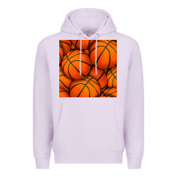 Lilac basketball seamless pattern Premium Hoodie - BundleAndBundleShop