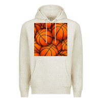 Oatmeal Heather basketball seamless pattern Premium Hoodie - BundleAndBundleShop