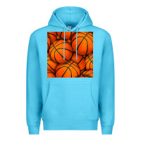 Ocean Blue basketball seamless pattern Premium Hoodie - BundleAndBundleShop