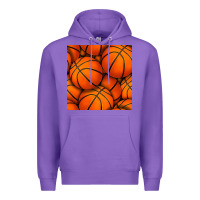 Purple basketball seamless pattern Premium Hoodie - BundleAndBundleShop