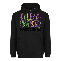 Black little miss mardi gras Heavyweight Hoodie - MaliasSmallBusiness