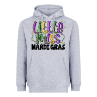 Heather Grey little miss mardi gras Heavyweight Hoodie - MaliasSmallBusiness