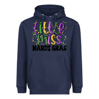 Navy little miss mardi gras Heavyweight Hoodie - MaliasSmallBusiness