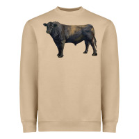 Black Angus Bull Heavyweight Sweatshirt | Teevron