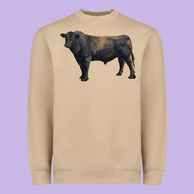 Black Angus Bull Heavyweight Sweatshirt Designed By Ranaportraitstore