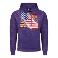 Baseball American Flag Vintage Hoodie | Teevron