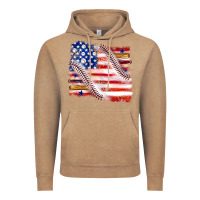 Vintage Coffee baseball american flag Vintage Hoodie - texasbilliewilder