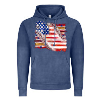 Vintage Denim baseball american flag Vintage Hoodie - texasbilliewilder