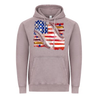 Vintage Zinc baseball american flag Vintage Hoodie - texasbilliewilder