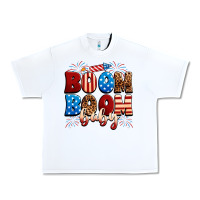 White Boom boom baby Urban Heavy Tee - Neo Western