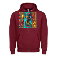 Burgundy fiesta with pepper Zipper Hoodie - Artiststas