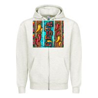 Oatmeal Heather fiesta with pepper Zipper Hoodie - Artiststas