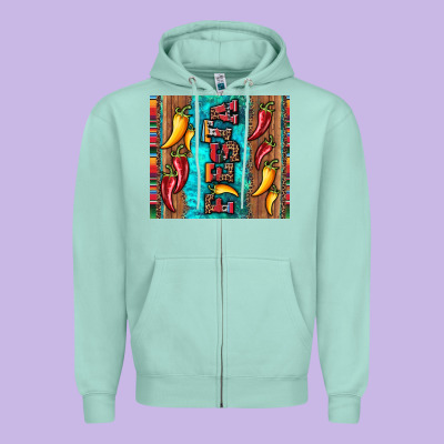 Fiesta With Pepper Zipper Hoodie Designed By Artiststas