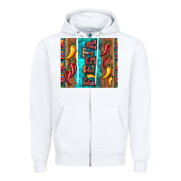White fiesta with pepper Zipper Hoodie - Artiststas
