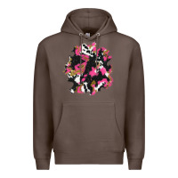 Coffee valentine's day cow patches Premium Hoodie - AdoDesignShop