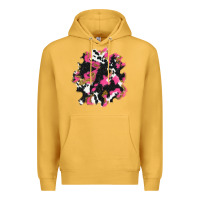 Mustard valentine's day cow patches Premium Hoodie - AdoDesignShop