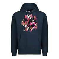 Navy valentine's day cow patches Premium Hoodie - AdoDesignShop