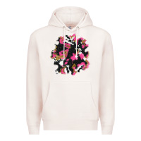 Pale Pink valentine's day cow patches Premium Hoodie - AdoDesignShop