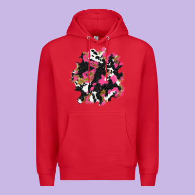 Valentine's Day Cow Patches Premium Hoodie Designed By Adodesignshop