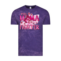 Cloud Purple My Mama Is a Fighter with Ribbon Vintage Tee - texasbilliewilder
