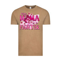 Vintage Coffee My Mama Is a Fighter with Ribbon Vintage Tee - texasbilliewilder