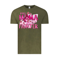 Vintage Olive My Mama Is a Fighter with Ribbon Vintage Tee - texasbilliewilder