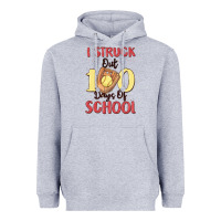 Heather Grey i struck out 100 days of school Heavyweight Hoodie - MaliasSmallBusiness