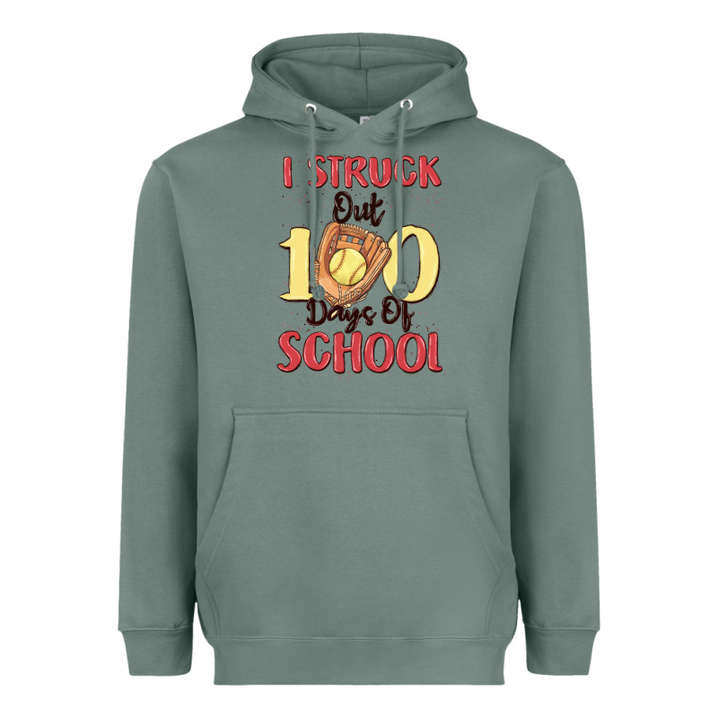 I Struck Out 100 Days Of School Heavyweight Hoodie by MaliasSmallBusiness | Teevron