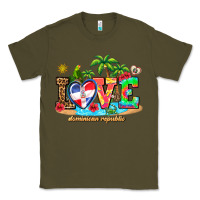 Army Green love dominican republic Classic Tee - AdoDesignShop