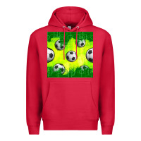 Cardinal soccer balls with field  and tactics seamless pattern Premium Hoodie - BundleAndBundleShop