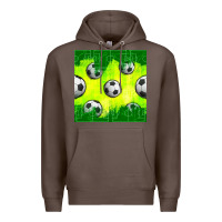 Coffee soccer balls with field  and tactics seamless pattern Premium Hoodie - BundleAndBundleShop