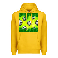 Lemon soccer balls with field  and tactics seamless pattern Premium Hoodie - BundleAndBundleShop