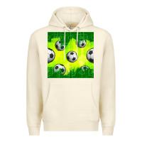 Sandshell soccer balls with field  and tactics seamless pattern Premium Hoodie - BundleAndBundleShop