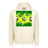 Tofu soccer balls with field  and tactics seamless pattern Premium Hoodie - BundleAndBundleShop
