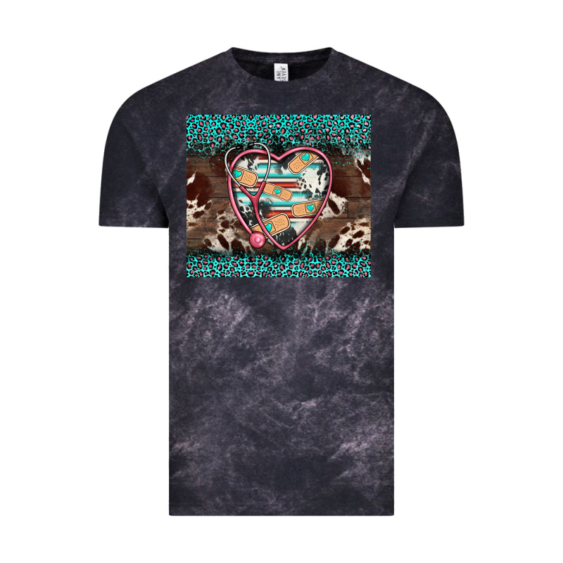 Western Nurse Stethoscope Turquoise Leopardes Vintage Tee by BarkalooDesign | Teevron