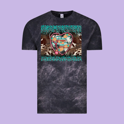 Western Nurse Stethoscope Turquoise Leopardes Vintage Tee Designed By Barkaloodesign