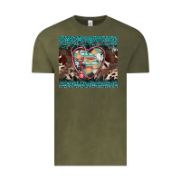 Vintage Olive western nurse stethoscope turquoise leopardes Vintage Tee - BarkalooDesign