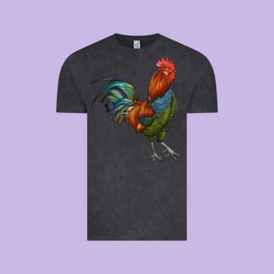 Rooster Vintage Tee Designed By Ranaportraitstore