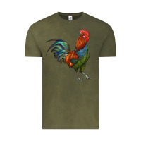 Vintage Olive rooster Vintage Tee - RanaPortraitStore