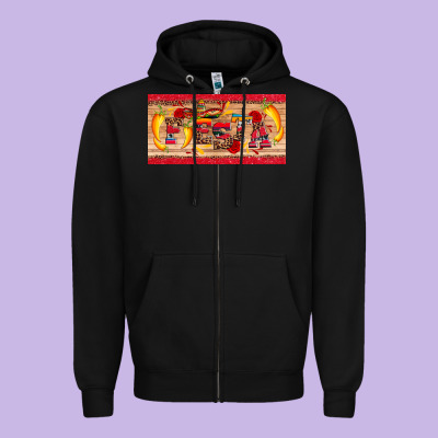 Fiesta  License Plate Template Zipper Hoodie Designed By Artiststas
