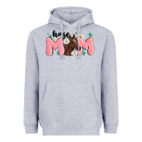 Heather Grey horse mom Heavyweight Hoodie - MaliasSmallBusiness