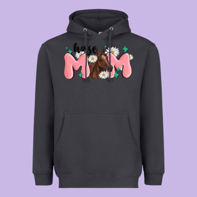 Horse Mom Heavyweight Hoodie Designed By Maliassmallbusiness