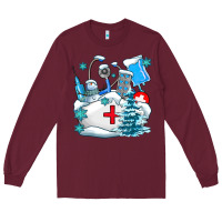 Burgundy Winter Nurse life Long Sleeve Tee - AdoDesignShop